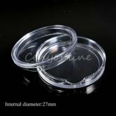 Capsulas De Acrilico P/ Moedas De 1 Real - 100 Unidades