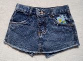 FC222- Short Saia Jeans Infantil Feminino Bbtk 2anos