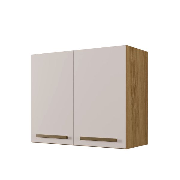 Armario Aereo Cristal 70 2P Cinamomo.Off White Arte Moveis