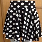 Women's Black-white Dots All-match Short Skirts #01751726