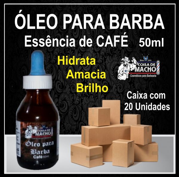 Óleo para barba de cafe 50ml 20 unidades