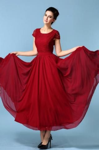 Vestido Para Festa Vermelho Longo