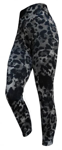 legging plus size preta e animal print(60/62),cintura alta, tecido suplex 360