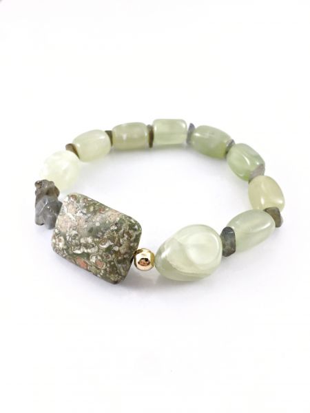 Pulseira Jaspe e Jade