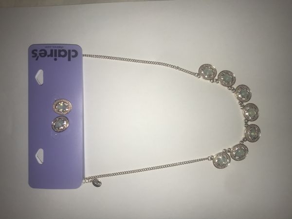 kit colar mais brincos prata