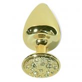 PLUG ANAL P EM LESS COM PEDRA CRAVEJADA EM STRASS HARD