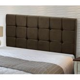 Cabec Casal Ana 140 Veludo Suede Marrom SR Cabec