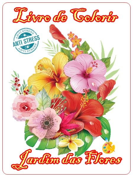 Livro de Colorir Digital Anti Estresse Jardim das Flores