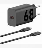 Motorola Carregador Turbo Power™ 68W, Cabo USB-C, USB-C, Porta USB-C e USB