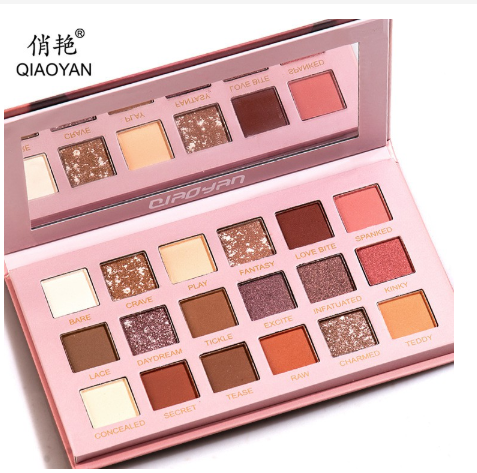 Paleta de Sombras de Olho com 18 Cores Foscas/Luminosas