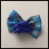 Laço Cetim Macho estampado azul P