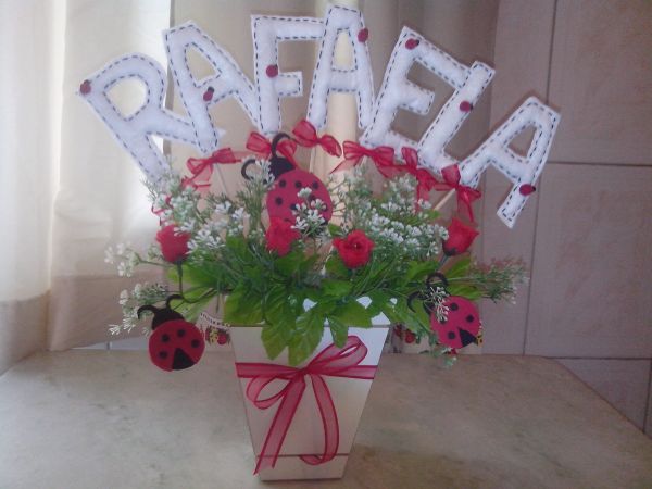 Vaso com nome do Bebê