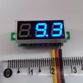 Voltímetro LED Azul 3 fios 4,5/30v