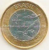 OLP576/1 - Moeda Olimpica NATAÇÃO PARALIMPICA