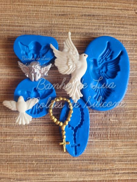 Kit Religioso com 4 moldes para BISCUIT