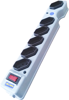 FILTRO DE LINHA 6 TOMADAS 2P+T CABO PP BIVOLT