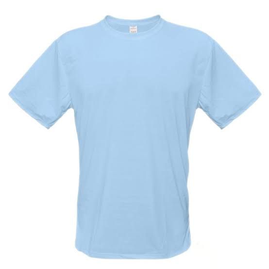 Camisa azul claro para sublimação (P ao GG)