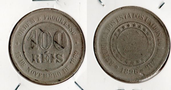 040-3 - 100 Réis 1896 - Tiragem 3.390,000
