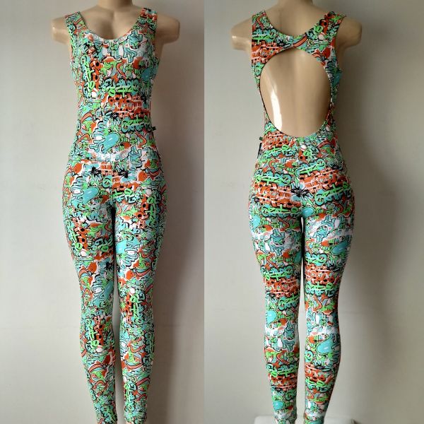 Macacão Fitness  Estampado
