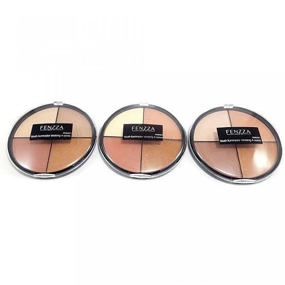 Paleta Blush e Iluminador Fenzza.