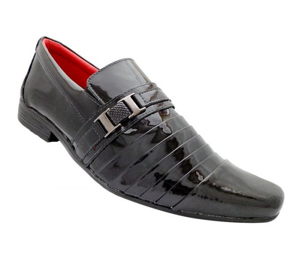 Sapato Social HiperFlex Couro Preto Verniz MOD:12680