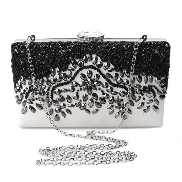 Bolsa Feminina De Mão Luxo Top Diamantes Para Mulheres Fina