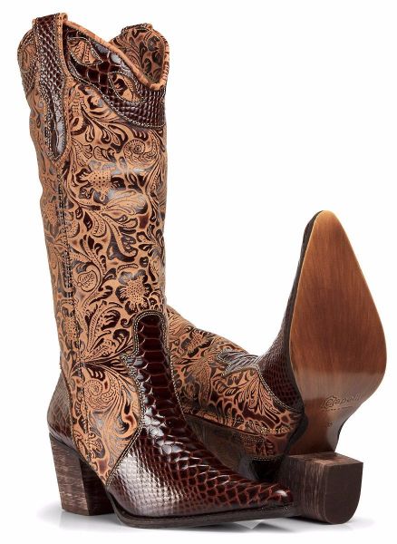 Bota Texana Anaconda Country Feminina Capelli Boots Ref:3104