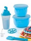 Conjunto Tigela Batedeira Tupperware Azul - 4 Peças