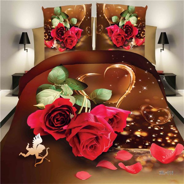 Conjunto Para Cama Impressão Estampada Cores 4 Peças