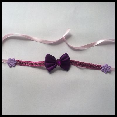 Gargantilha com laço Roxo