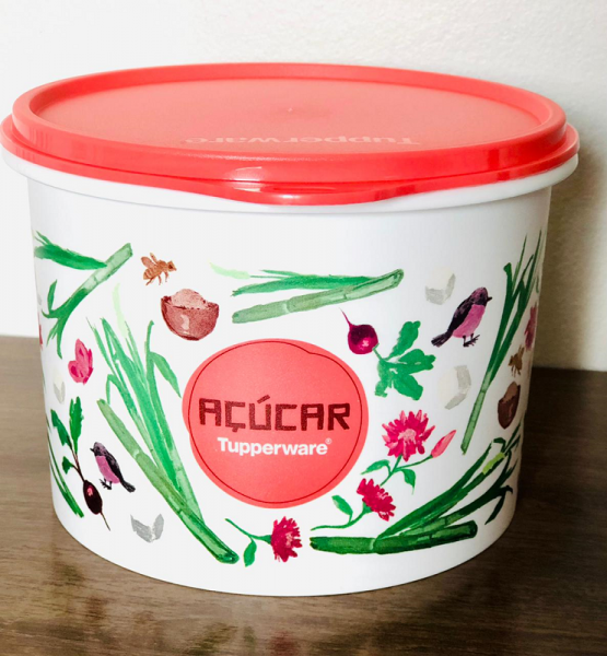 Tupperware Caixa Açúcar Floral 5Kg