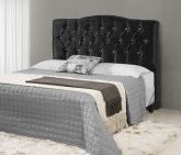 Cabeceira Casal Qebec 140 Veludo Suede Preto SR Cabec