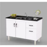 Balcão de Pia AJL Gabriela 1,20 M Branco