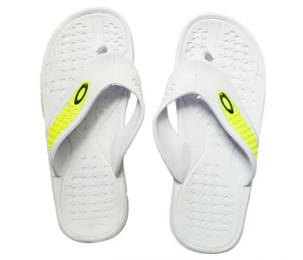 Chinelo Oakley Branco e Verde