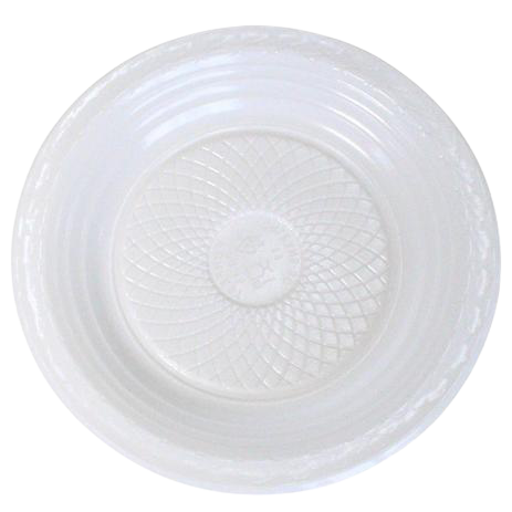 Prato Branco Descartável Raso 18cm 10un