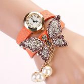 Relógio Quartz, Resistente, Pulseira de Couro. Frete Grátis.