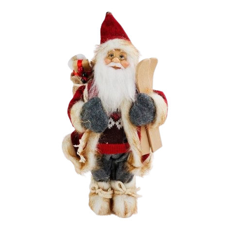 Papai noel 30 cm. com presentes vermelho
