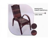 Poltrona de Aco Ceres Junco Sintetico Marrom ou Castanho King Confort