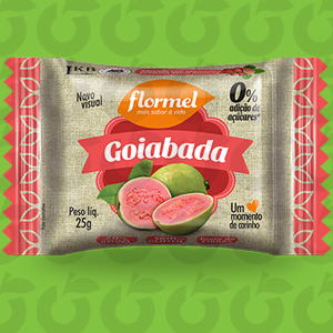 Goiabada Barra zero açúcar, zero glúten e zero lactose 25 Gramas FlorMel