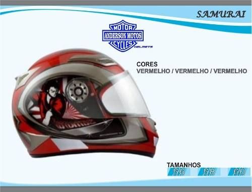 Capacete Men's Tamanho 56 - Samurai