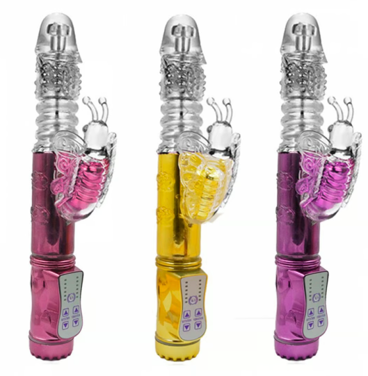 VIBRADOR ROTATIVO VAI E VEM COM 36 NÍVEL DE PULSAÇÃO E ESTIMULADOR