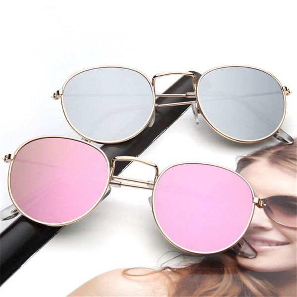Charming Women Colorful Round Style Polarized Glasses Luxury Metal Eyeglasses Frame UV400 Sunglasses