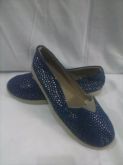Alpargata Azul com detalhes em dourado