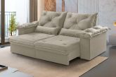 Estofado Retratil Reclinavel Atlas 200 2x80 Vel Inca Capuccino 15 Idealle