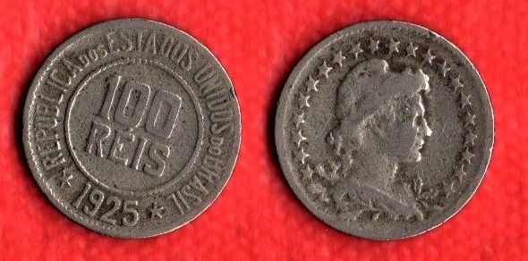 V079-3 - 100 Réis 1925 -Tiragem 2.502.000