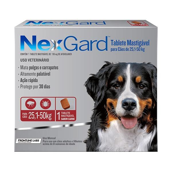 Antipulgas Nexgard Para Cães De 25,1 A 50kg