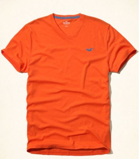 Must-Have V Neck - Camisa Hollister - Laranja