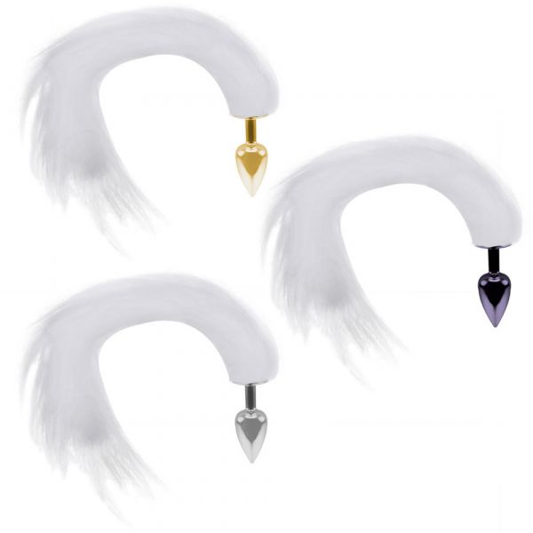 PLUG DE METAL COM CAUDA BRANCA HARD