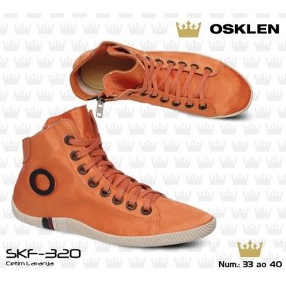 BOTA OSKLEN CETIM LARANJA  Cód. do produto: SKF-320