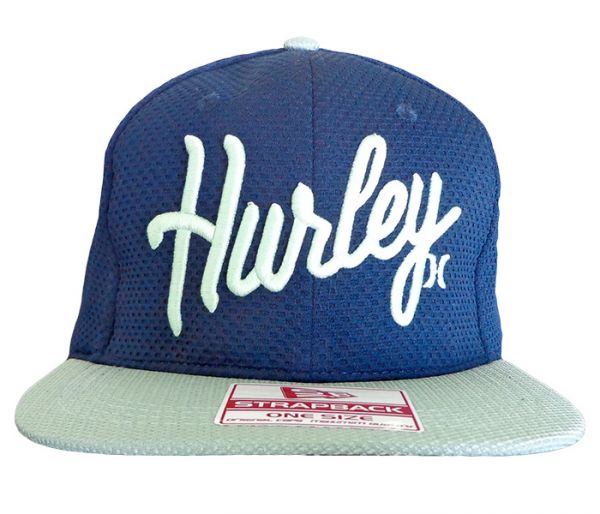 Boné Aba Reta Hurley Azul Marinho e Verde Água